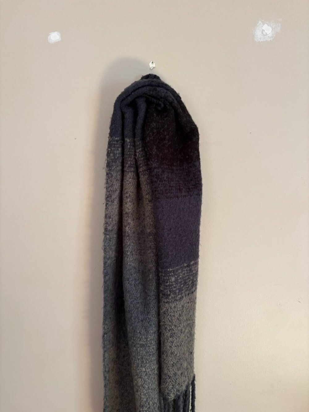 Lovely blue and grey blanket scarf